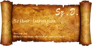 Sziber Dorottya névjegykártya